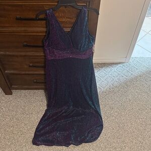 R&M Richards Sparkling Purple and Blue Dress